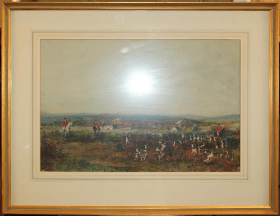 James William Buxton Knight (1842/4-1908) The Old Berkeley Hunt, 12.5 x 19in.